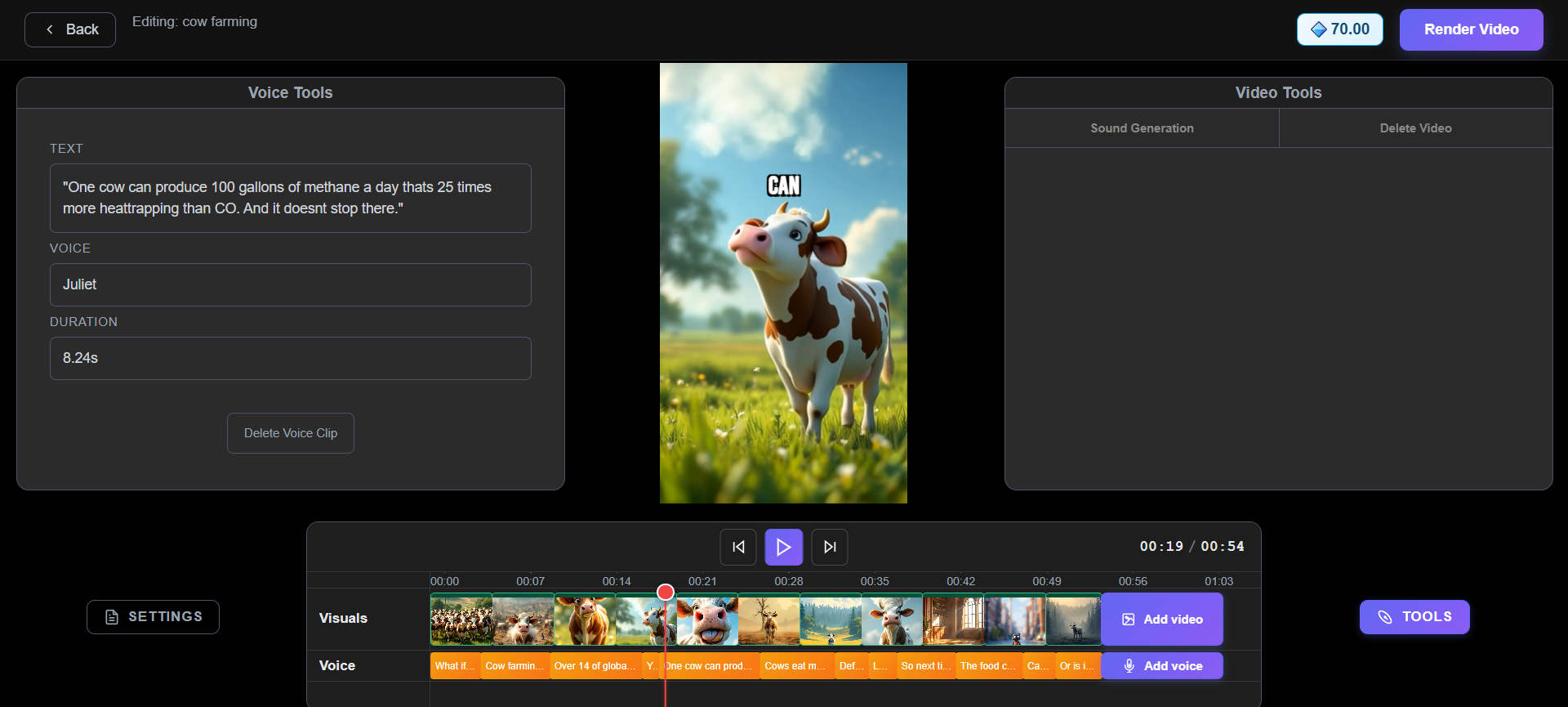 hopvideo video editor interface